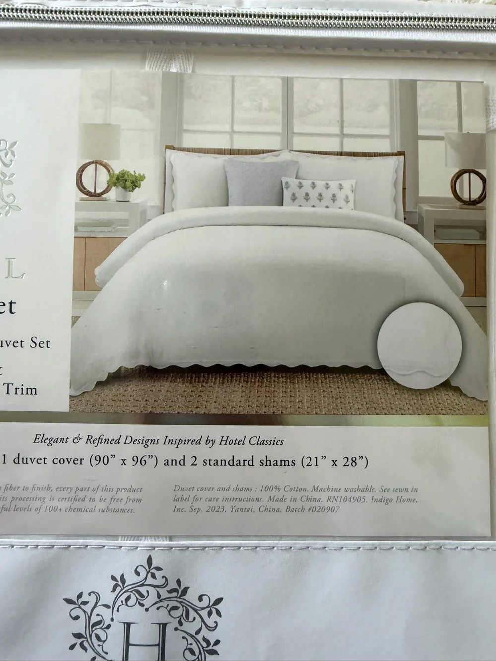 3-Piece Luxury Duvet Cover Set in White